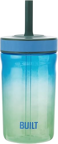 Miniatura 6 de Built Vaso Bedford de 16 onzas líquidas de una sola pared con sello de paja de Tritan Bedford, tapa de pajilla, resistente a derrames, mantiene las