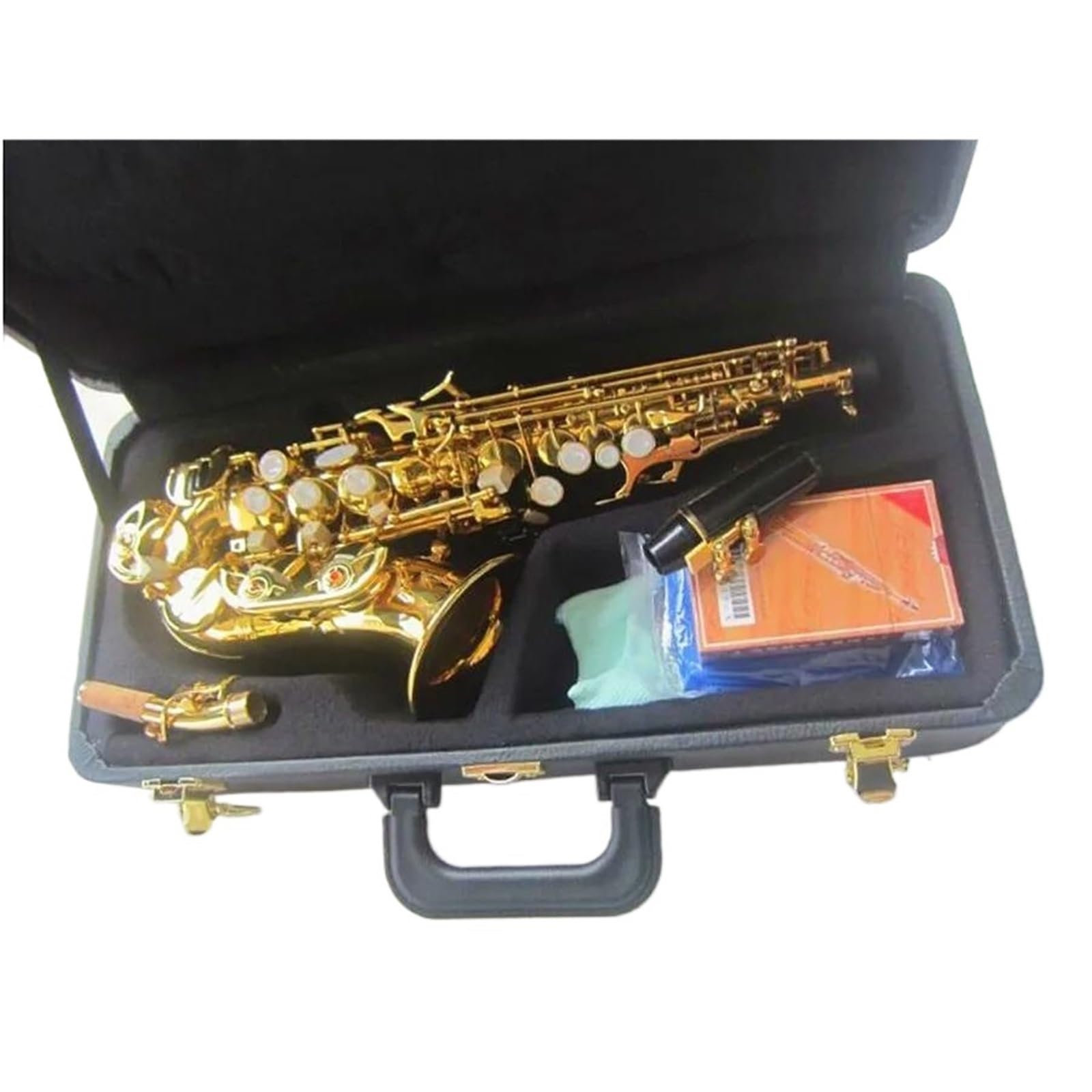 Strumento Sassofono Sassofono Soprano Curvo Oro Strumento Da Gioco Professionale Sax Soprano Curvo E Scatola Rigida