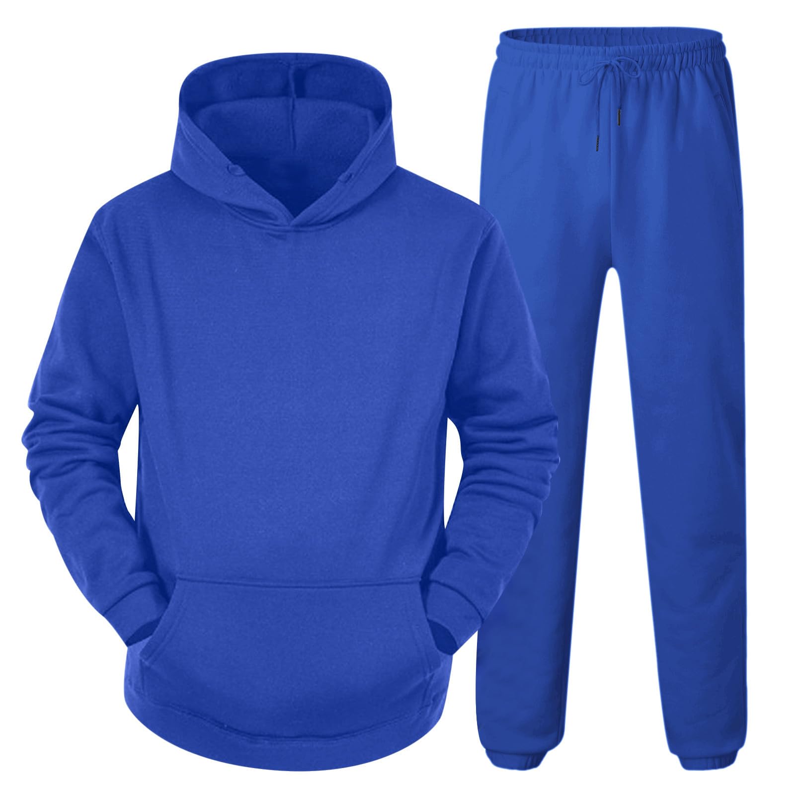 Tuta Uomo Completa Invernale Tute da Ginnastica, Felpa con Cappuccio E Jogging Pantaloni 2 Pezzi Completo Abbigliamento Completa in Cotone Completo Running Uomo Palestra Leggera Completo con Tasche