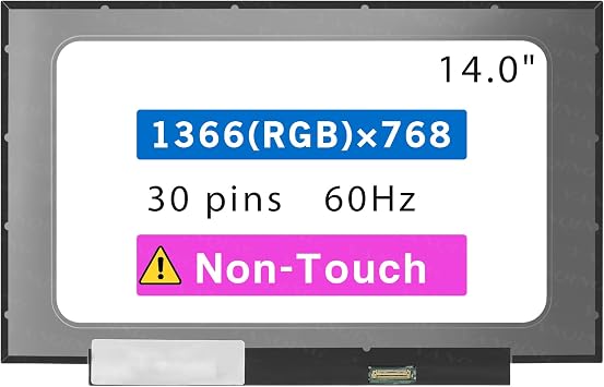 14.0" for HP Pavilion 14-1025 14-DK1025WM 14-DK0002DX 14-DK0008CA 14-DK1022 14-DK1022WM 14-DK1003 14-DK1003DX 14-DK0078NR HD 1366 * 768 Non-Touch LCD Screen Replacement Display Panel