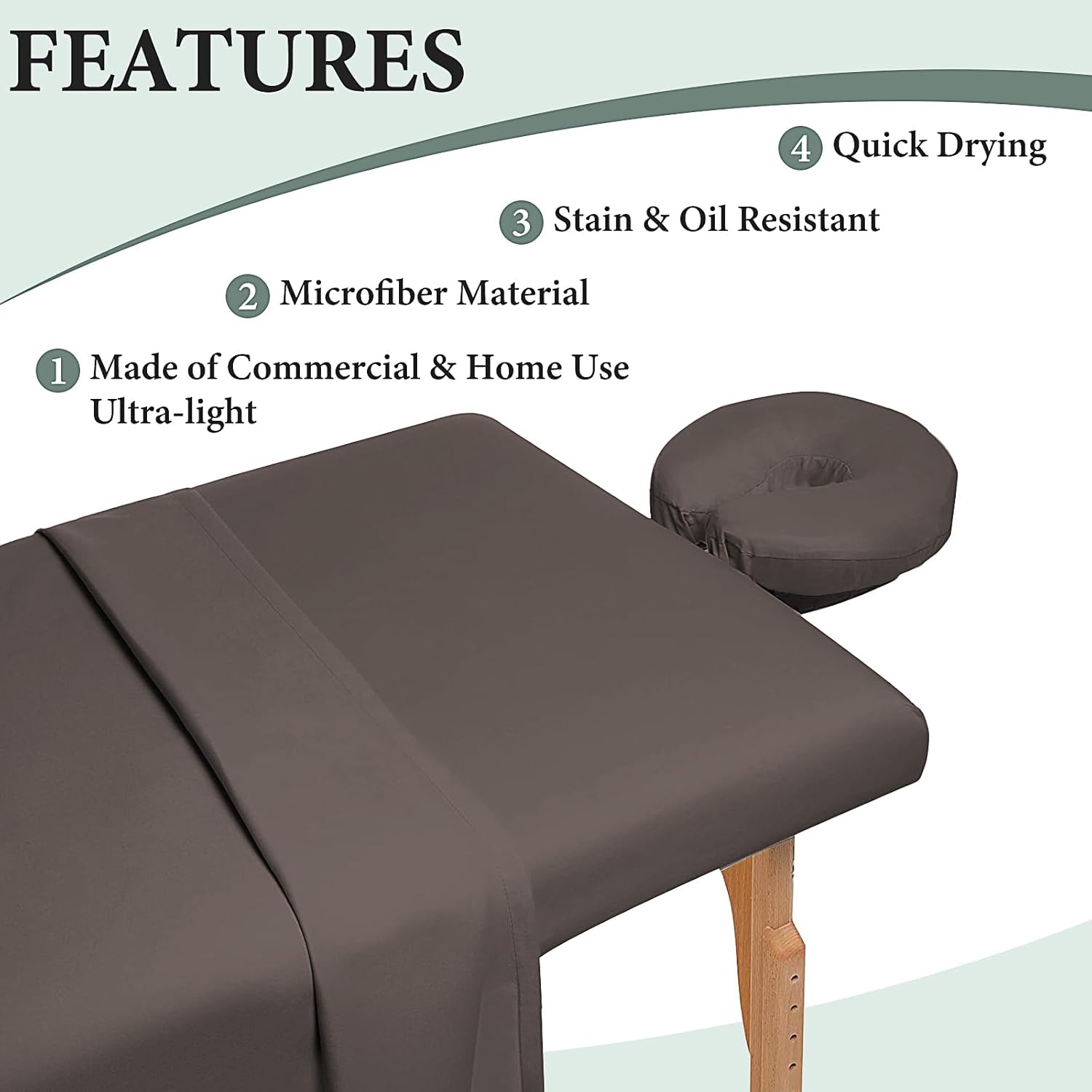 6 Sets Microfiber Massage Table Sheets Set,18-Piece Includes Massage Table Cover Fitted Sheet and Fitted Face Rest Cover, Spa Bed Sheets for Esthetician Wrinkle & Oil Resistant (6 Colors)