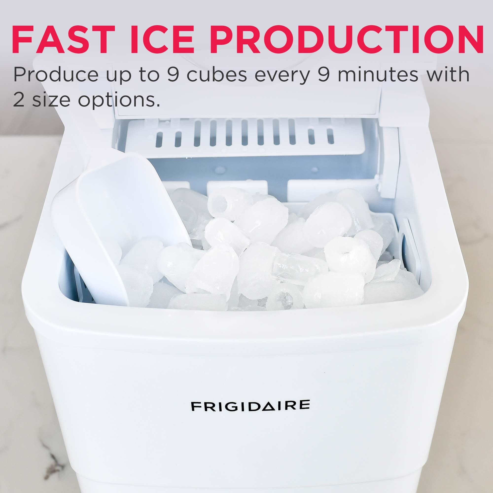 Frigidaire Efic108 Counter Top Portable, 26 Lb Per Day Compact Ice Maker Machine (Efic108, 26, 26, Efic108, White, Na, 1, Efic108) on Fridge.com - View 4