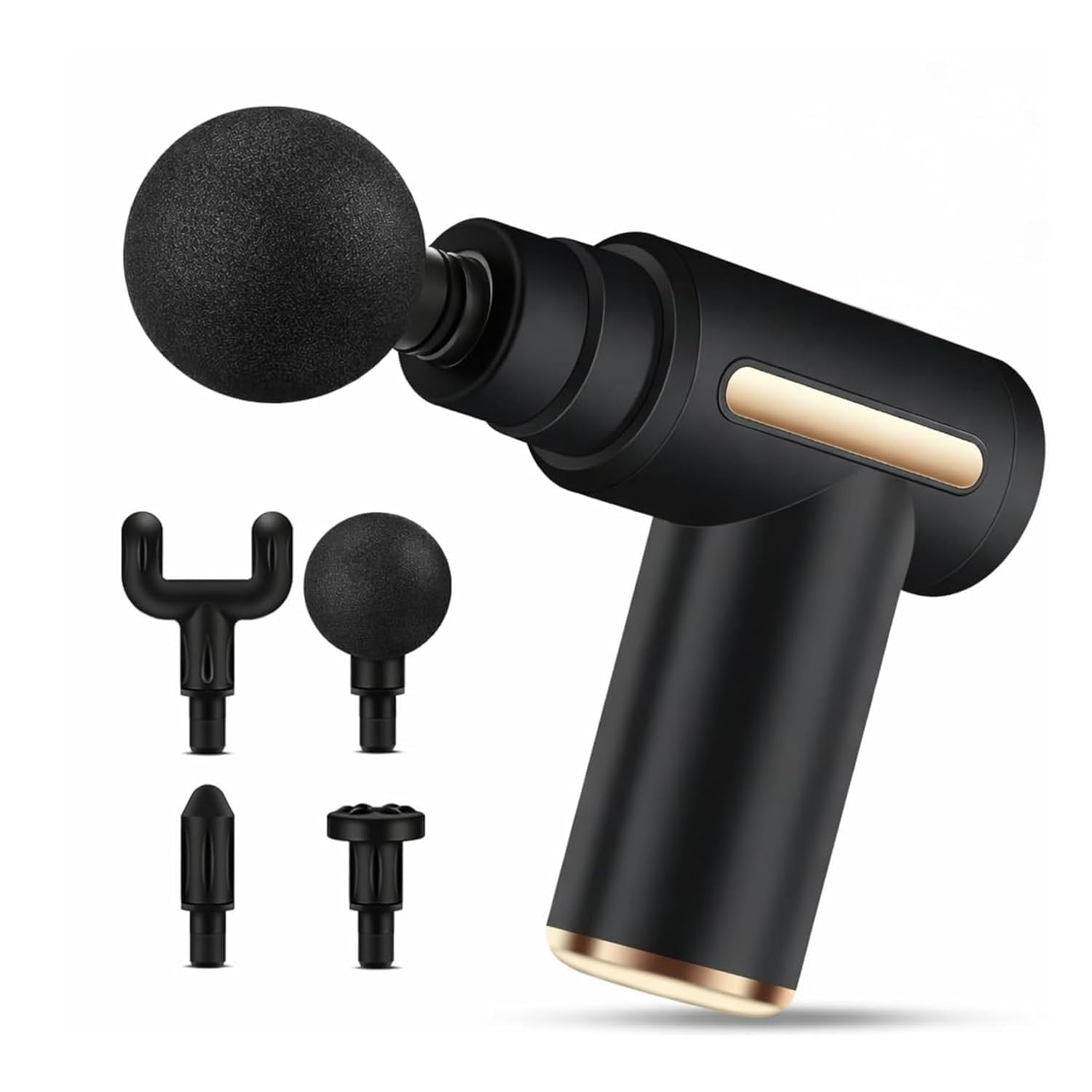 Compact Massage Gun for Body Pain Relief | 6 Speed Levels | 4 Heads Deep Tissue Muscle Massager | USB Type-C Rechargeable Handheld Massager for Neck, Back, Shoulders & Full Body (Multicolour)-image-16