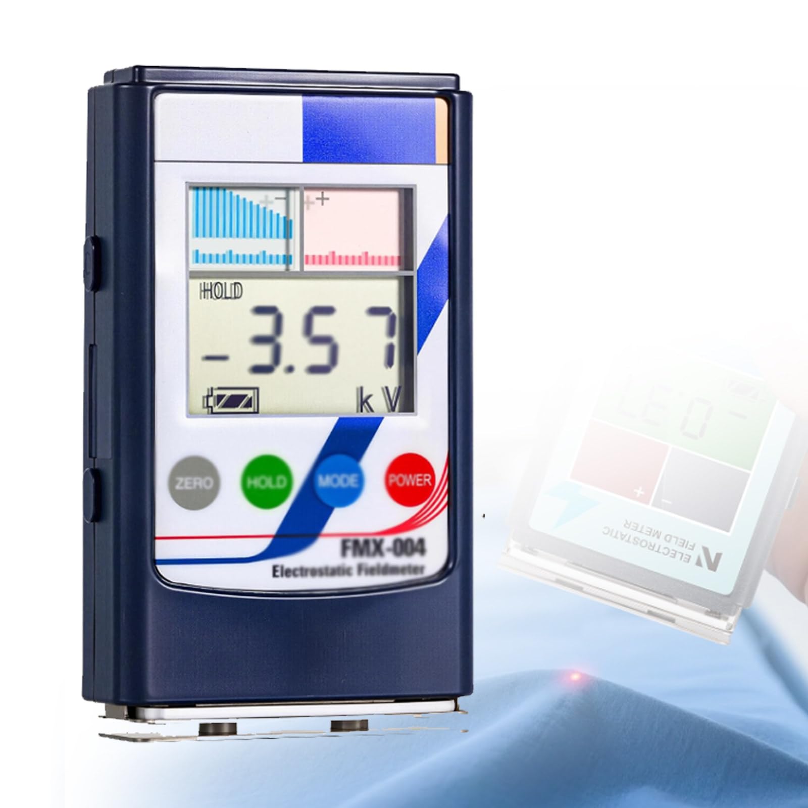 Electrostatic Fieldmeter, Ion Balance Tester,0-20KV/0-30KV Handheld Electrostatic Tester,with LCD Screen, Essential for Rubber, Fiber, Yarn, Plastic, and Composite Panels Static Detection FMX004