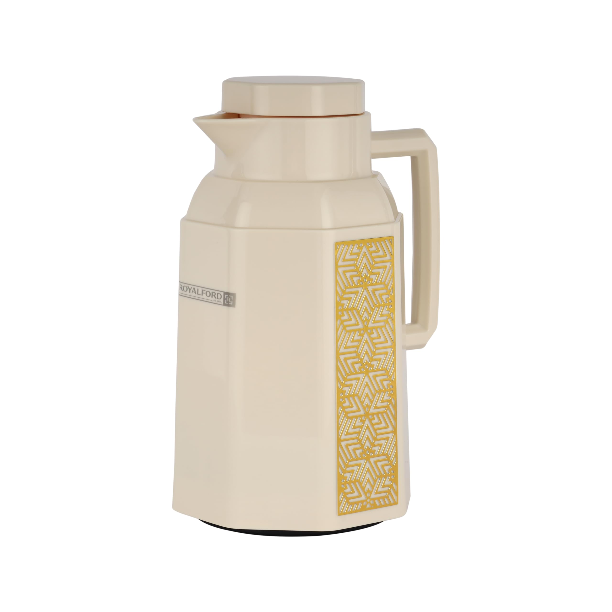 Royalford 1L Vacuum Flask RF12137 with Pink Glass Inner and PP Outer Body Keeps Your Drinks Hot or Cold, Asbestos-Free and Hygienic Leak-Proof (33.5 oz)