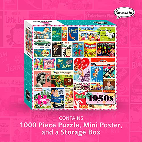 Rompecabezas Re-Marks de Cultura Pop 1950s, 1000 Piezas para Todas las Edades, Puzzle Familiar miniatura 2