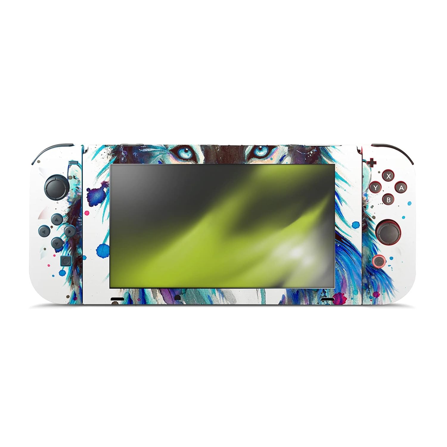 Head Case Designs Officially Licensed Pixie Cold Ice Wolf Art Mix Vinyl Sticker Gaming Skin Decal Cover Compatible With Nintendo Switch Console & Dock & Joy-Con Controller Bundle