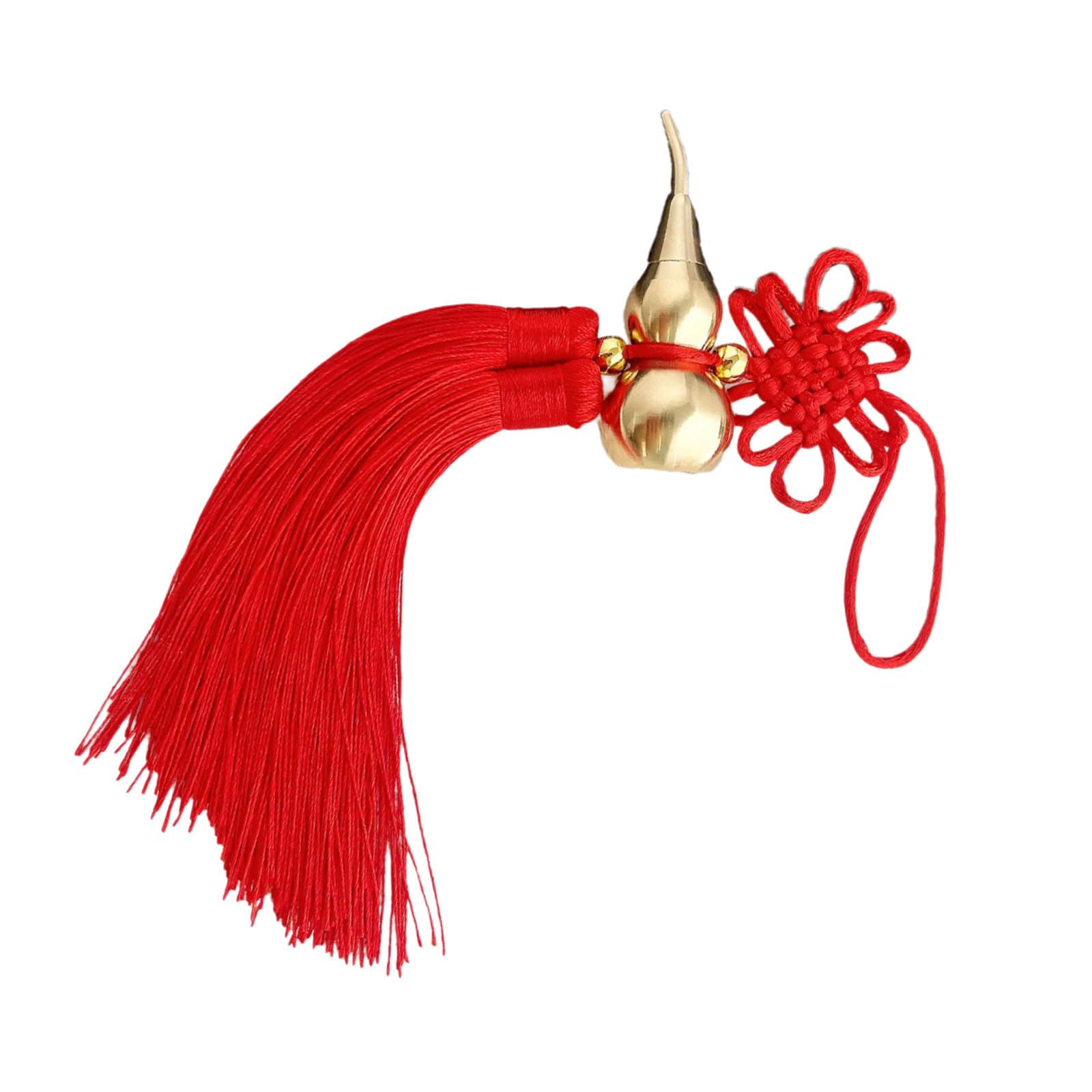 Tsophreniq Classical Copper Gourd Pendant Chinese Fortunes Knot Tassels Spiritual Amulets Charm Home Car Fengshuis Hanging Decors Fengshuis Car Hanging Decors Spiritual Amulets Pendant