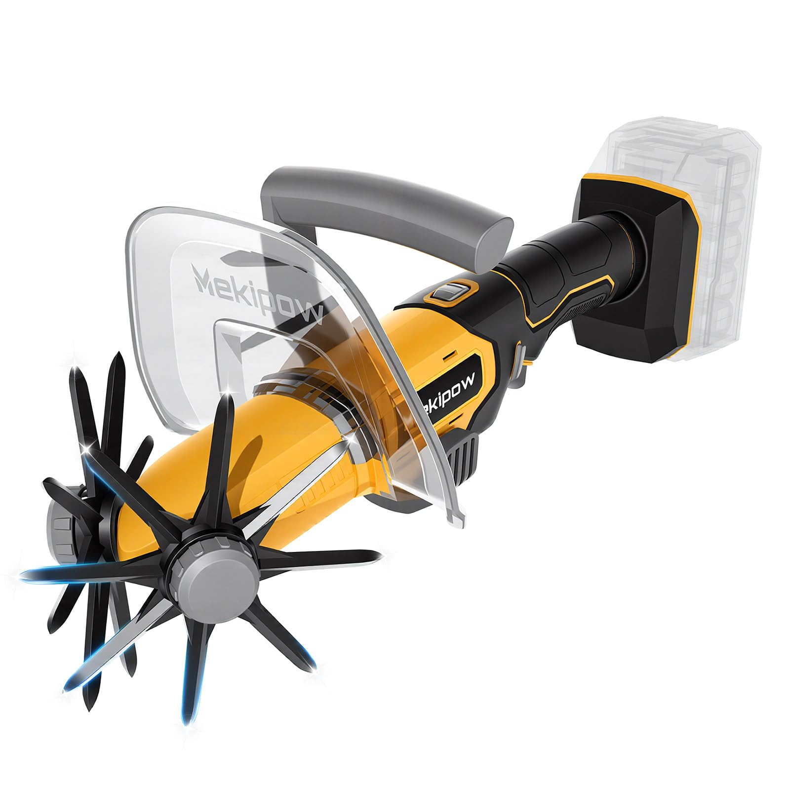 Mini Handheld Tiller Cultivator Compatible with Dewalt 20V Battery