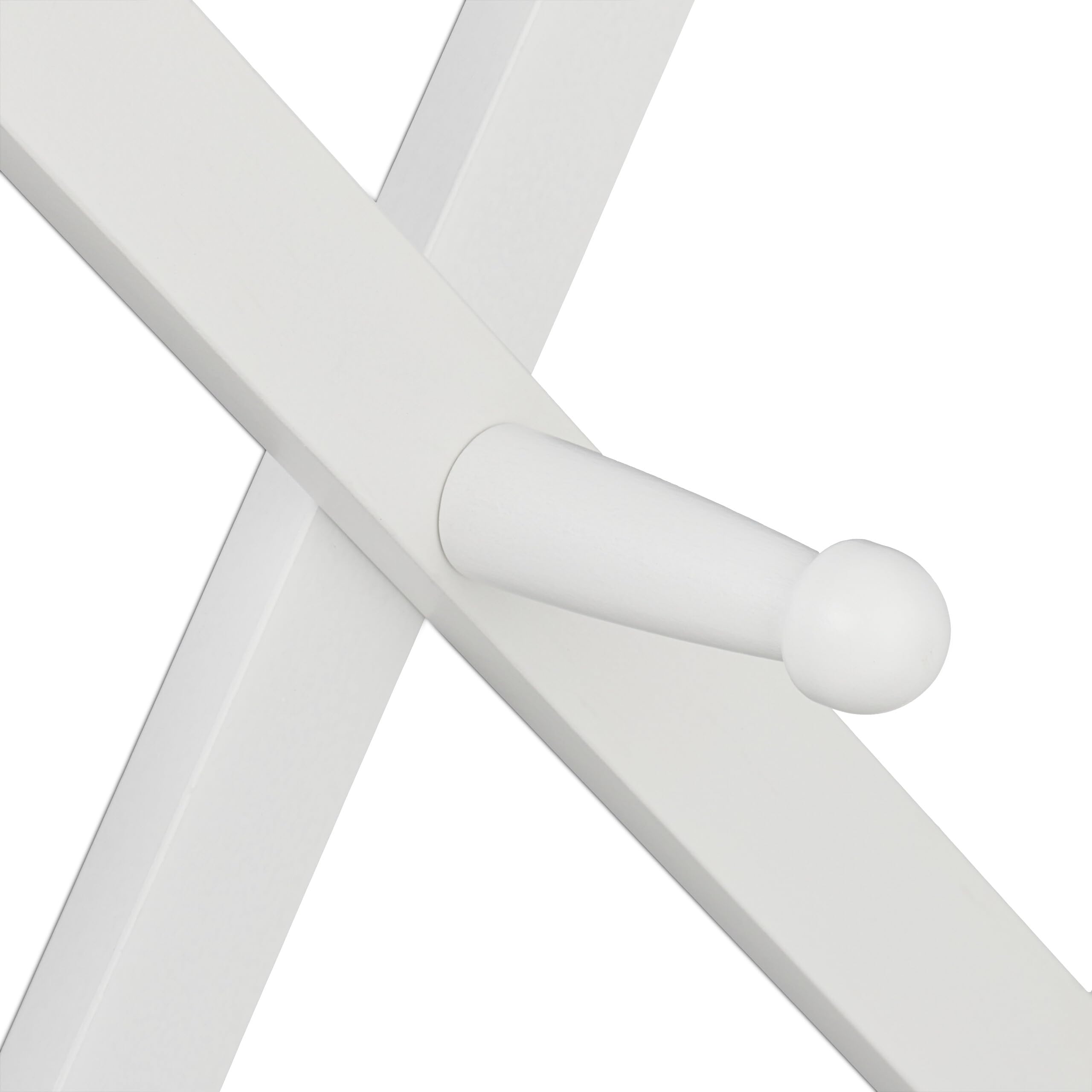 Relaxdays Attaccapanni da Parete, Appendiabiti Allungabile con 10 Ganci, Guardaroba Appendino Ingresso, Legno, Bianco
