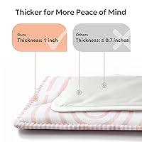 Vista 3 de Mallify Tapete suave y grueso para bebé de 71 x 59 pulgadas, tapete de juego extra grande para bebé, tapete antideslizante, fácil de limpiar