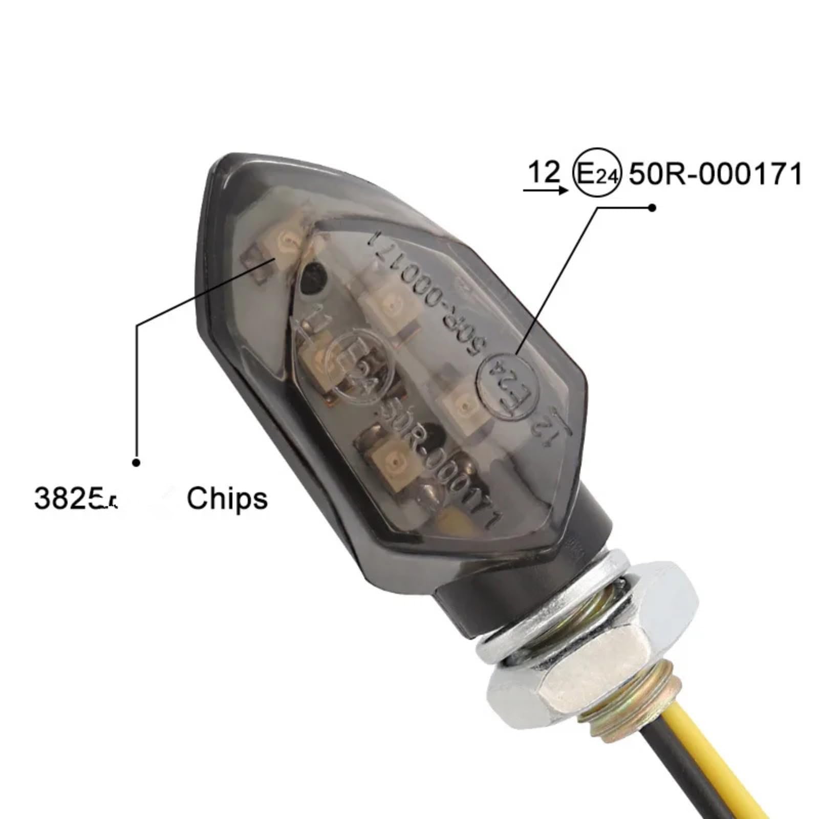 Per CBR500R Per CB400 CB400SF Per CBR1000RR Per CB300R Per CBR300R Indicatore Luminoso Di Segnale Di Svolta 12V Lampeggiatori Sequenziali Impermeabili(2pcs)