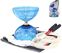 Vista 6 de Diabolo - Juego de yoyo chino, diábolo de triple rodamiento, juguetes malabares con diábolo LED colorido con varillas de diablo, cuerda de diábolo