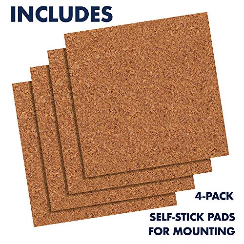 Quartet Cork Tiles, Cork Board, 12" X 12", Corkboard, Wall Bulletin Boards, Natural, 4 Count (Pack Of 1) #TOP5