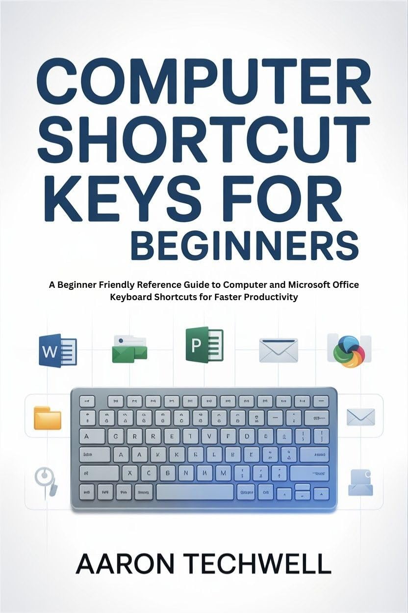 Computer shortcuts keys for beginners : A Beginner Friendly Reference Guide to Computer and Microsoft Office Keyboard Shortcuts for Faster Productivity