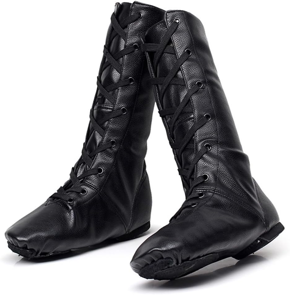 MSMAX Jazz Dance Shoes Split Sole Kids Dancing Sneakers High Top Boots for Men