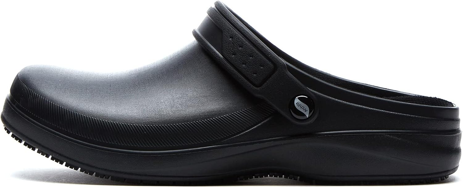 Skechers Men's Riverbound SR Arch Fit Clog Black Health Care Professional, 12