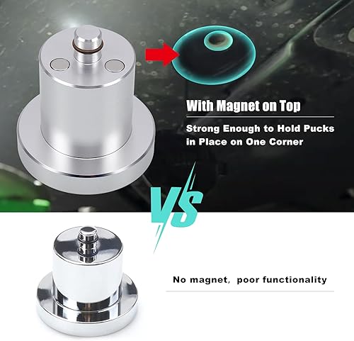 Miniatura 5 de RULLINE Jack Pucks de aluminio Jack Jack Lift Pad Adaptador de punto de elevación con magnético y fácil de sostener en la esquina compatible con