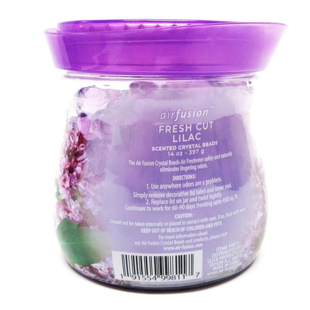 Fresh Lilac Scent Odor Eliminator Gel Beads Air Freshener Eliminates Odor  14oz Long Lasting 45 Days in Bathrooms Cars Boats RVs Pet Areas Made