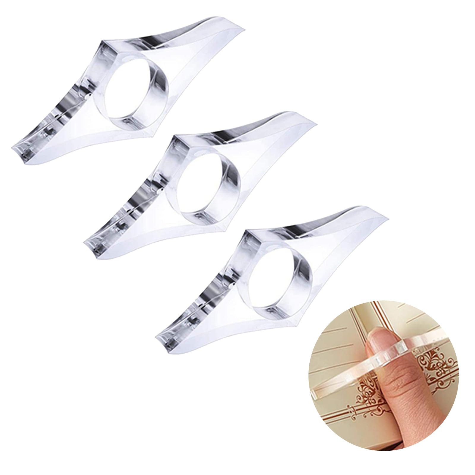 3 Piezas Separador De Paginas Libro Pulgar Sujeta, Marcadores de Soporte de Página de Libro de Pulgar, Marcadores transparentes para el pulgar, para lectores, amantes de los libros