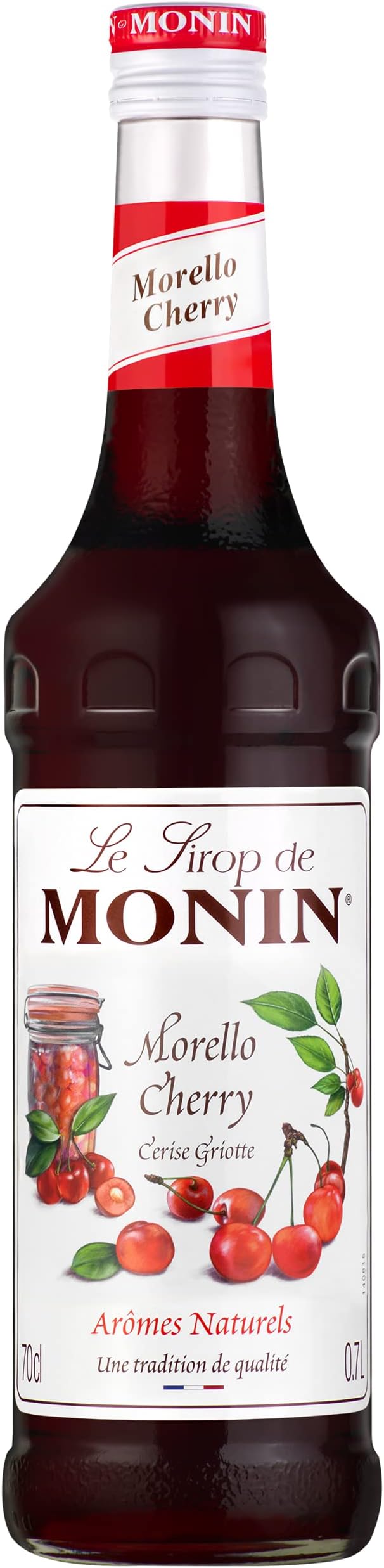 Premium Morello Cherry Syrup 700ml for Coffees, Hot Chocolates and Cocktails. Vegan-Friendly, Allergen-Free, 100% Natural Flavours and Colourings
