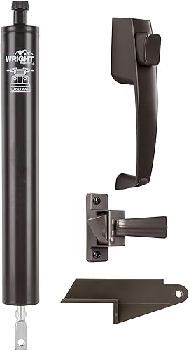 Miniatura 10 de Wright Products Lanai Kit de Herrajes para Puerta Mosquitera Resistente a la Corrosión – Cierre Neumático con Pestillo de Botón Pulsador, Sin