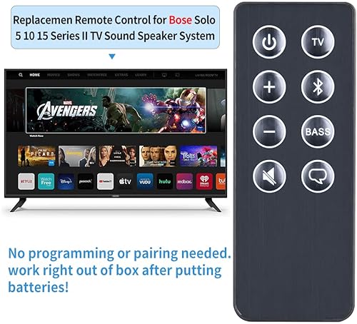 Miniatura 2 de Nuevo control remoto de repuesto compatible con Bose Solo 5 10 15 Series II Sistema de altavoces de sonido de TV 410376 418775 431974 740928-1120