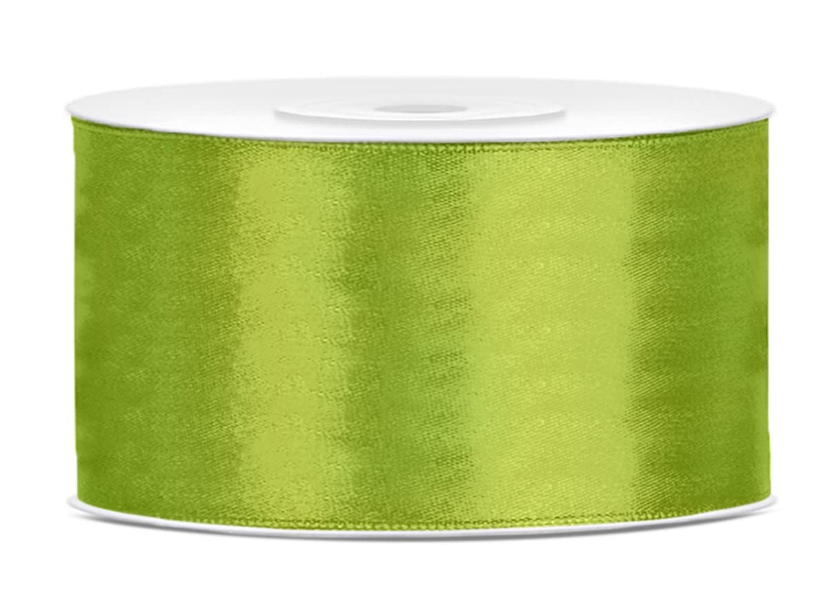 Libetui 25 Metres Satin Ribbon, Apple Green, 50 mm, Light Green, Gift Packaging, Decorative, Wedding Ribbon — image 1
