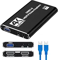 Placa Captura Vídeo 4k Full Hd 1080p 60fps Hdmi Para Usb 3.0 Live Stream Para Nintendo Switch PC Streaming Live PS5 PS4 Xbox Captura Externa GRUPO FIRST SHOP