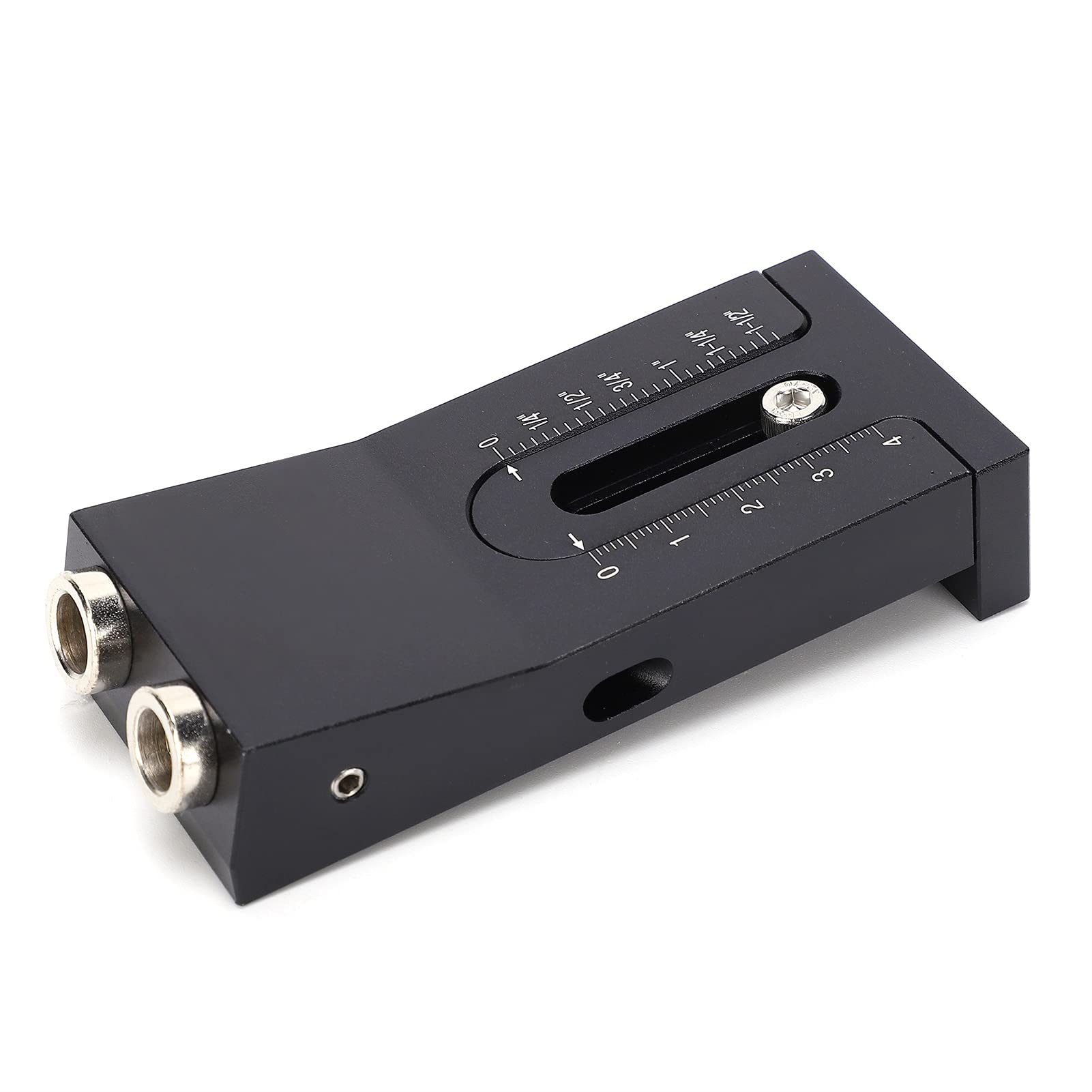 2-Hole Drilling Guide Locator – 15° Angle Tool For Woodworking, Aluminum Alloy With Bits & Wrenches