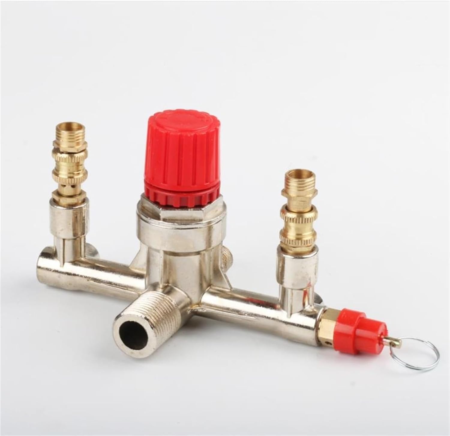 220V Oil Free Mute Air Compressor Accessories Pressure Control Switch Assembly Can Adjust The Exhaust Valve with Gauge(B)