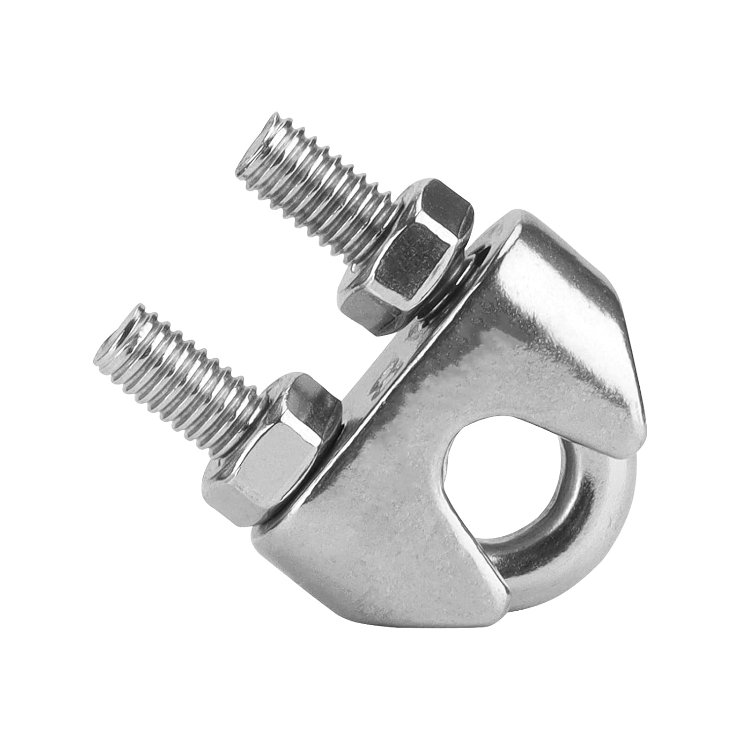 MOUYAT 30 Pack 5/16 Inch M8 Wire Rope Clamp, 304 Stainless Cable Clamps, U Bolt Saddle Fastener