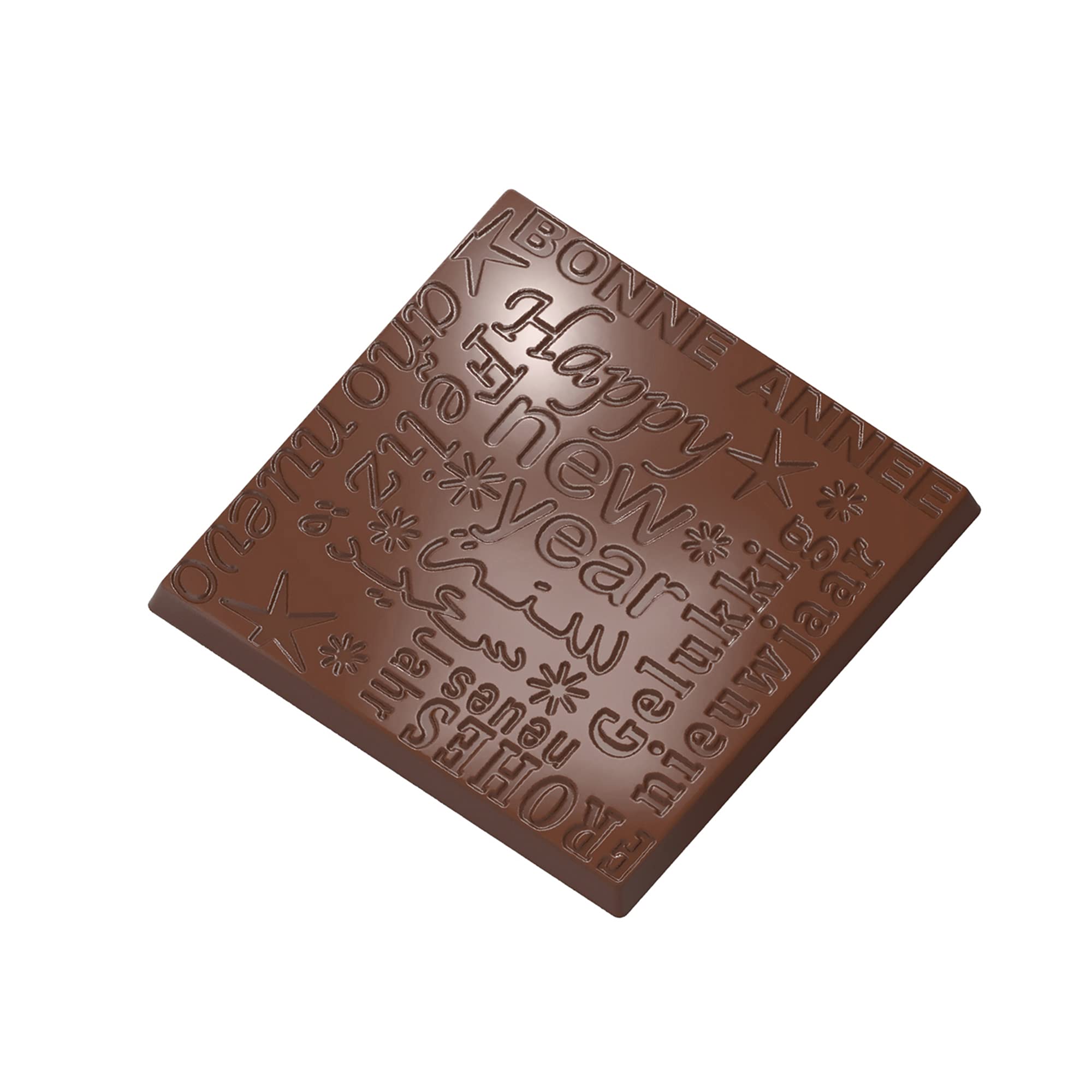 CW1614 Chocolate World Professional Polycarbonate Caraque New Year Mould Chocolatier Genuine