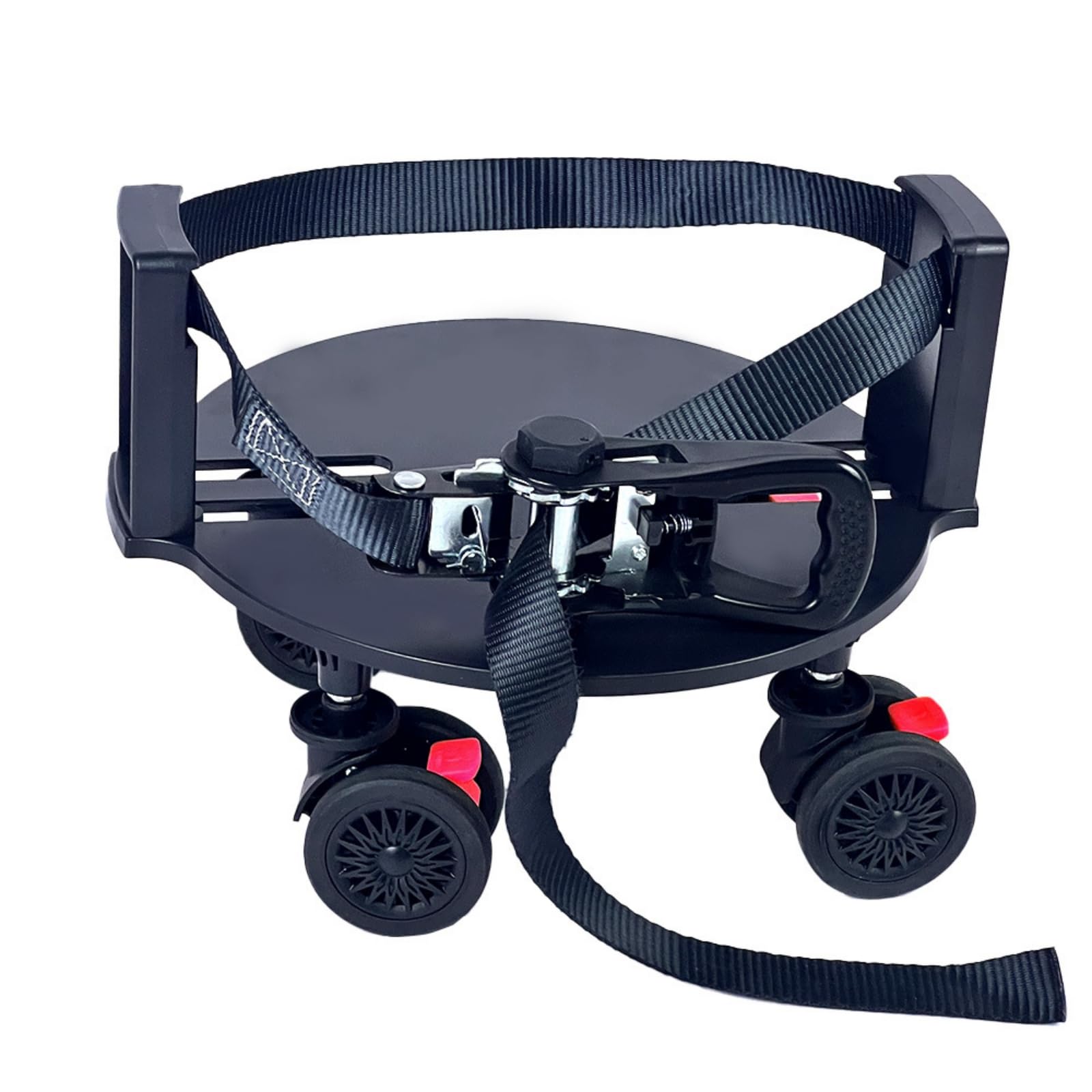Soporte para golfistas con base rodante resistente y estante móvil 8