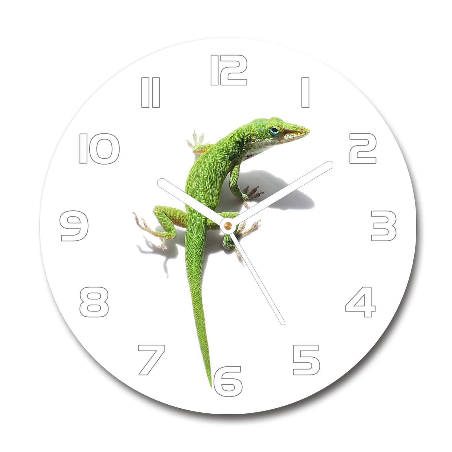 Horloge silencieuse en verre de sécurité Tulup 60x60 cm avec aiguilles blanches