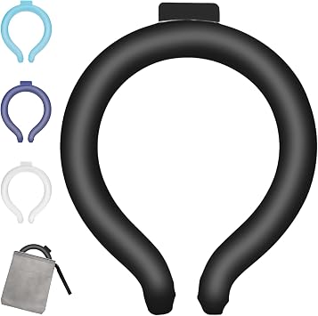 Neck Cooling Tube, Reusable Ice Neck Cooler, Cold Therapy Neck Wrap for Summer Outdoor, Work, Sports, Neck Cooling Tube with Insulated BagBlack