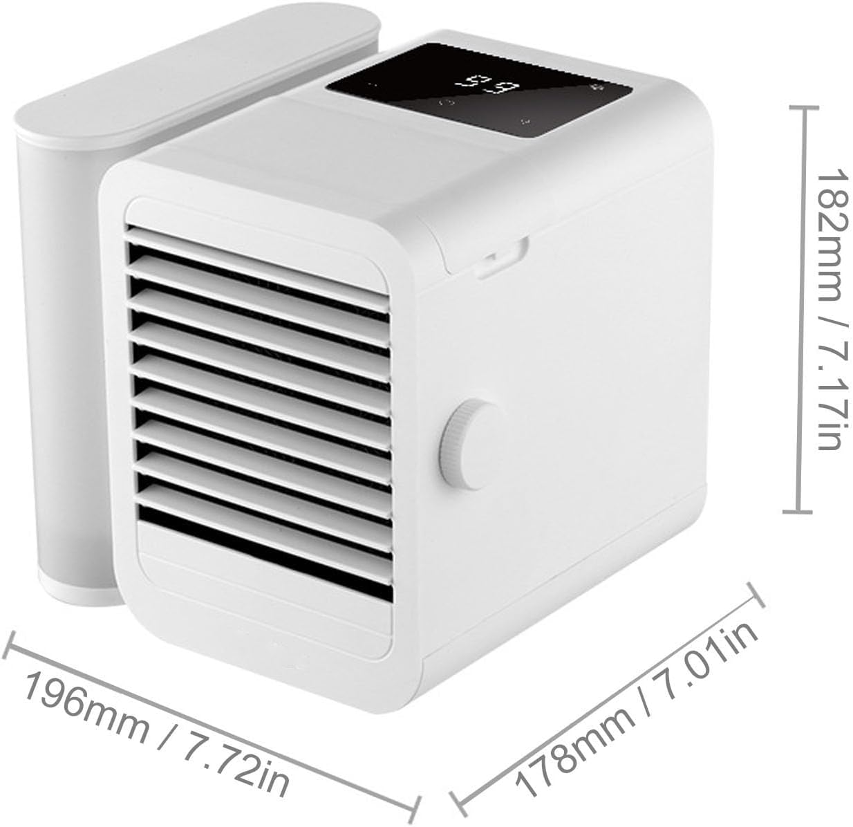 Portable Air Conditioner Cooling Fan Evaporative Mini Air Cooler USB Personal Cooler Desktop Air Conditioner with 7 Color LED Lights Suitable for Room Office Home