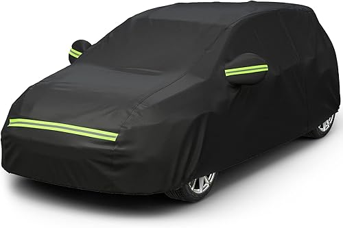 Favoto Hatchback - Funda para coche, 5 capas, ajuste universal, 157 a 171 pulgadas, diseño de cremallera para puerta lateral del conductor,