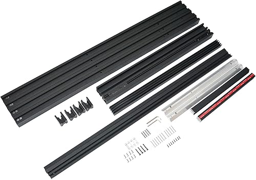 Miniatura 4 de DIYHD Panel de puerta de vidrio transparente con marco de aluminio de 38 x 84 pulgadas + herrajes para puerta corrediza de granero de 6.6 pies