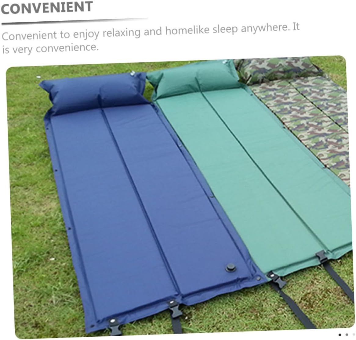 Toyvian Portable Inflatable Camping Pad Wear-Resistant Sleeping Mat Compact Sleep Accessory Air Mattress for Outdoor