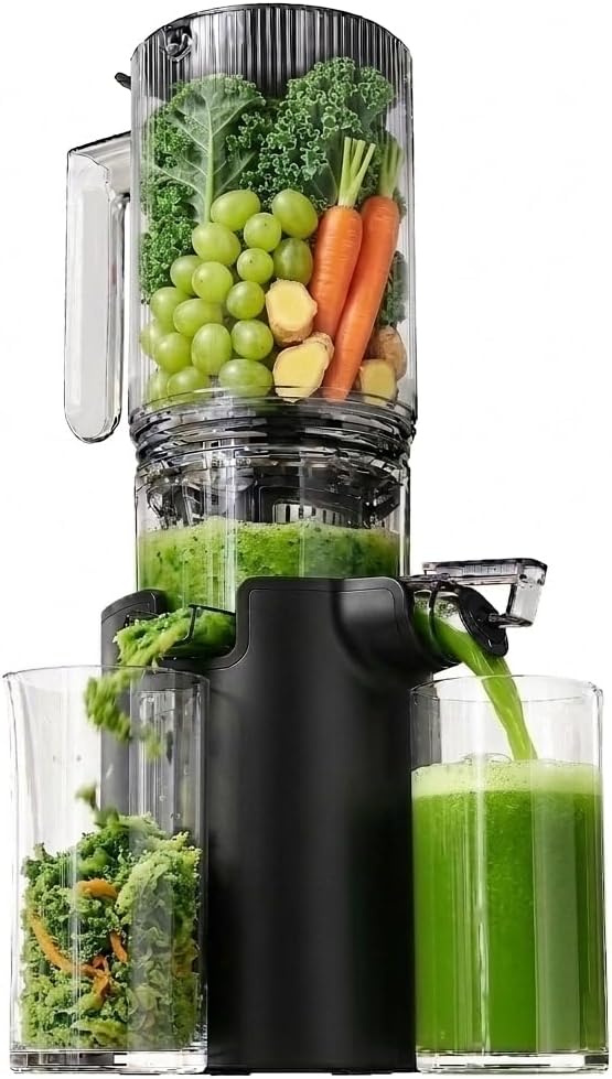 Extractor Jugos Prensado Frío Boca Ancha 4.3" Motor 200W Silencioso