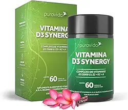 Synergy Puravida, D3 2.000ui, K2 Mk7, 60 Caps PuraVida