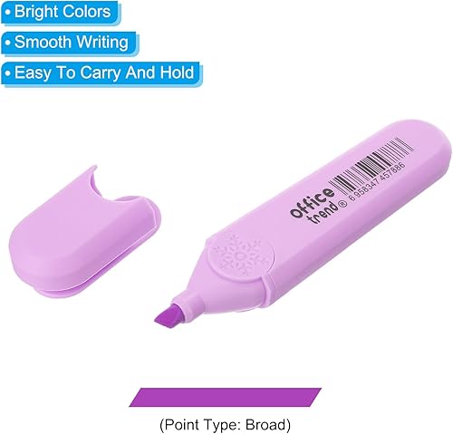 Miniatura 4 de PATIKIL Rotulador, paquete de 4 rotuladores de punta ancha a base de agua, para oficina, hogar, uso diario, estilo 1, morado
