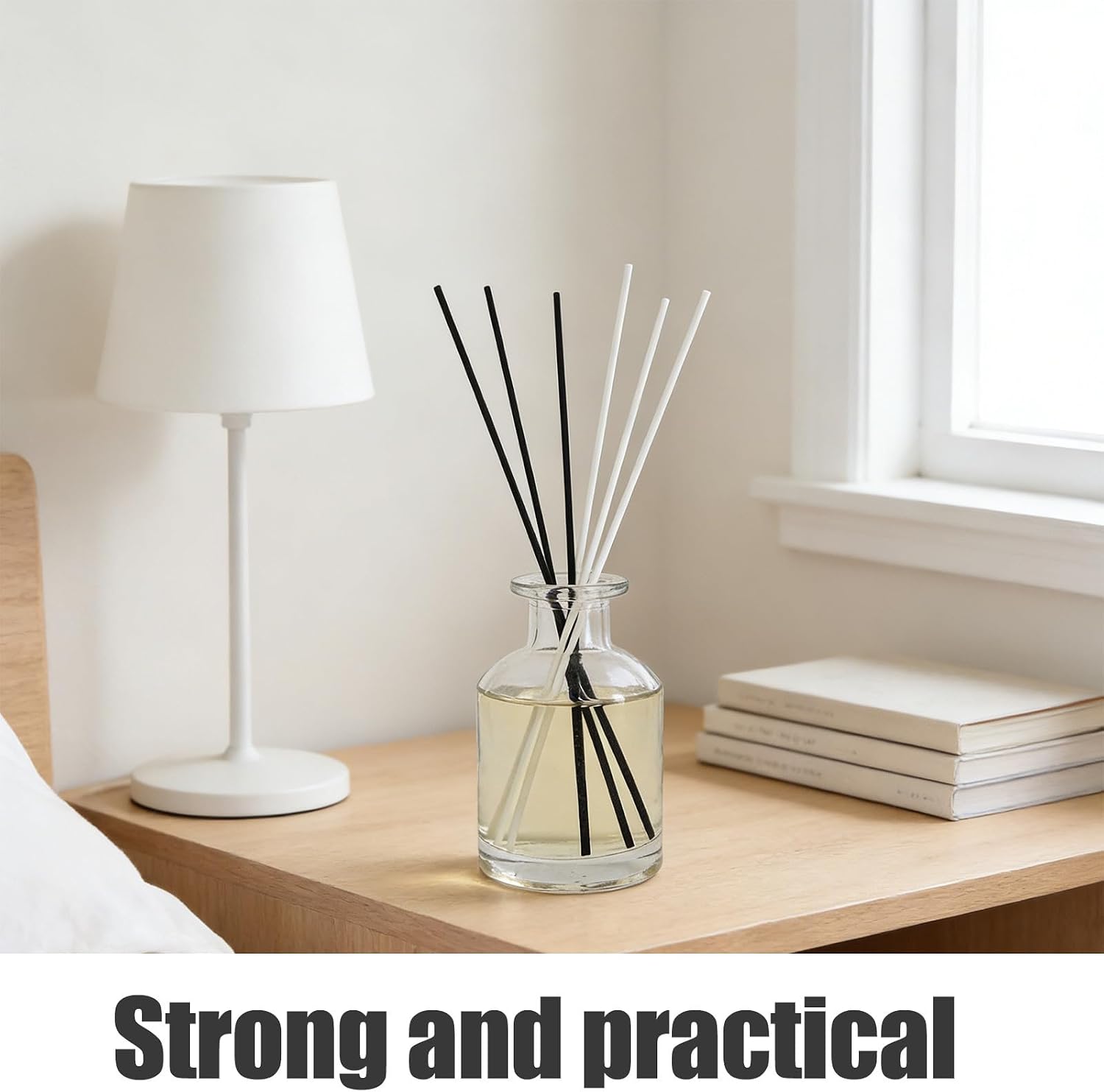 100pcs Fiber Reed Diffuser Sticks Xmas Replacement for Oil Scent Bottles