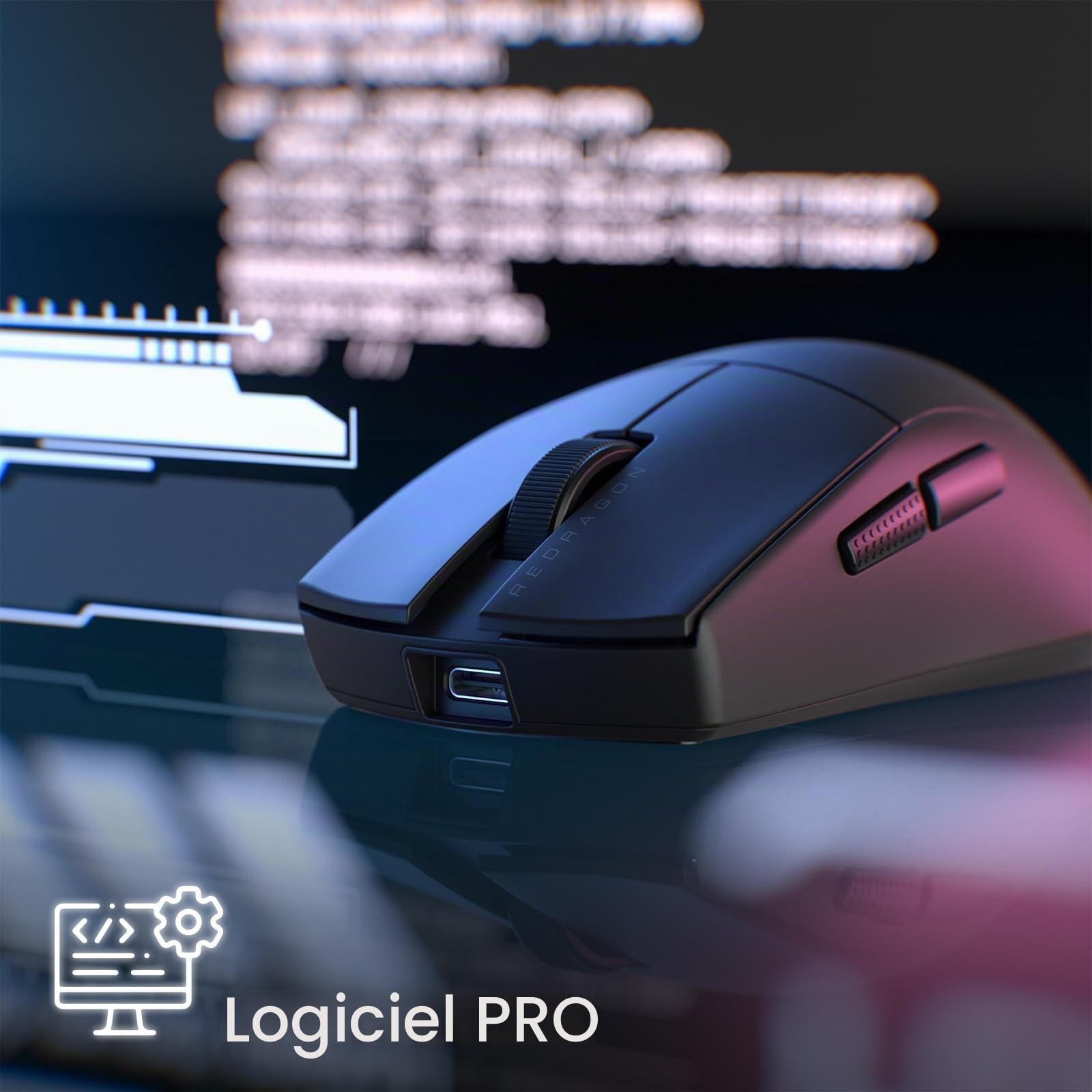 Redragon M916 Pro Souris sans Fil 3 Modes 49g 26000 DPI