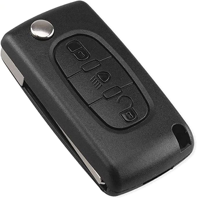 OGGIPRO 3 Boutons Phare Coque Clé Compatible CE0536 clé à Rabat Pliable pour Peugeot 207 307 308 OGGIPRO 3 Boutons Phare Coque Clé Compatible CE0536 clé à Rabat Pliable pour Peugeot 207 307 308