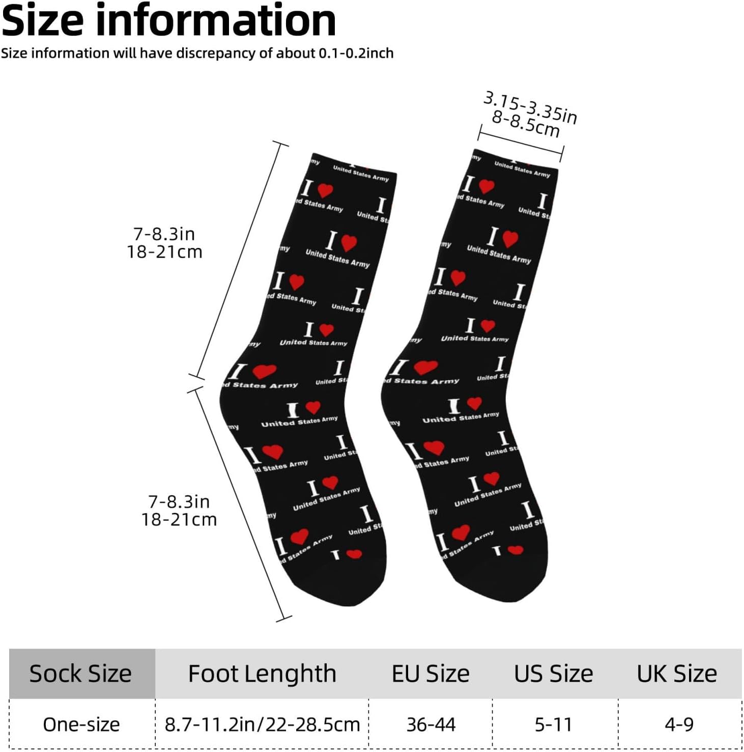 I love United States Army Socks For Men Women Sport Crew Athletic Running Wicking Socks