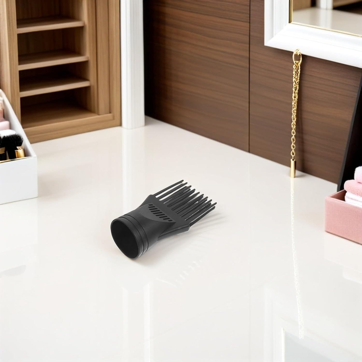 7pcs Blow Dryer Attachment Nozzle Comb Set, Plastic Hair Dryer Nozzles with High Temperature Resistance and Heat Damage Prevention, Universal Diffuser Attachment for Home Use