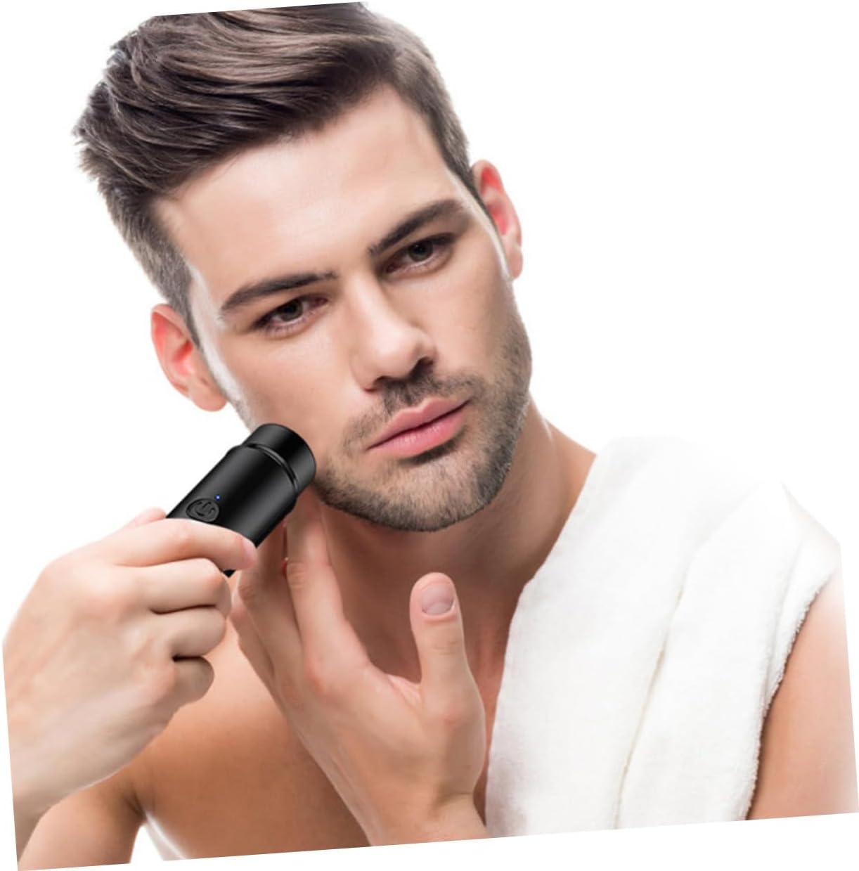 CALLARON 1Pc Portable Rechargeable Electric Mini Razor for Men Lightweight Durable Cordless Shaver for Travel and Home Use Practical Beard Shaping Tool