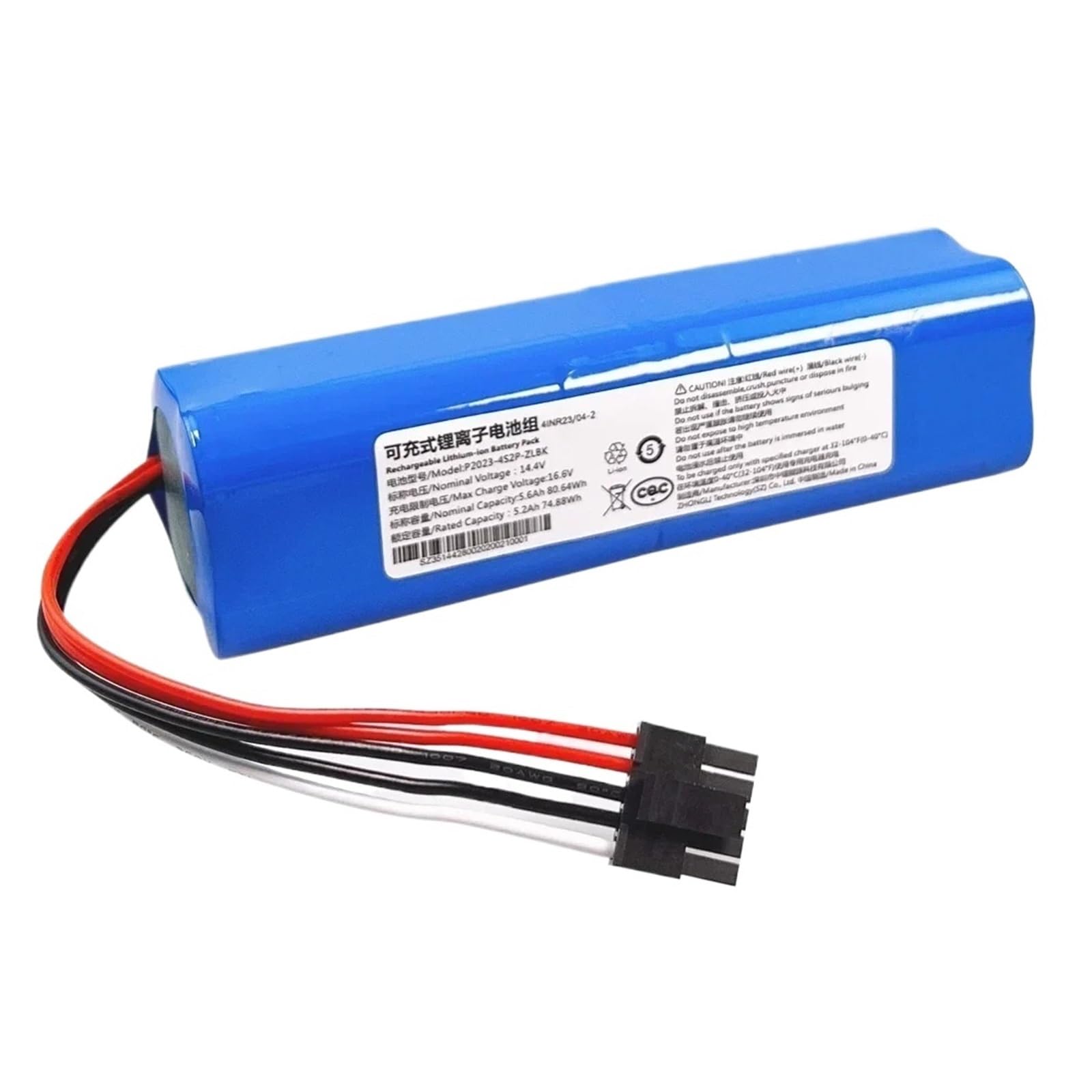 BaterÃa De Repuesto D099-4S2P, Compatible Con Xiaomi, Mi, Robot Aspirador 2 Pro, MJSTS1, C101 Y MJSTP (12800 MAh)(6500mAh)